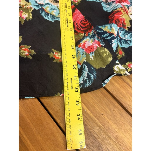 Grace Elements Sz XL Women's Floral 100% Cotton Long Flowing Silhouette Skirt - Picture 10 of 11